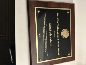 AEA Distinguished Service Award plaque